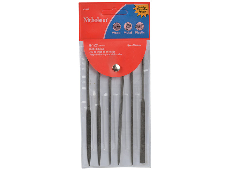 Crescent Nicholson® Red Wallet Needle Mini File Set 6 Piece 42030