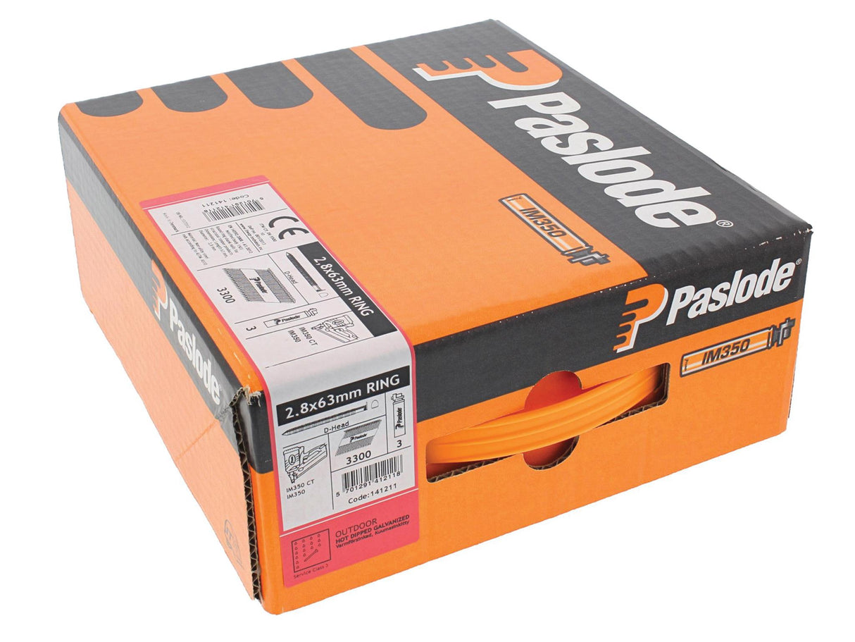 Paslode 350+ Nails & Fuel Cell Pack Hot Dipped Galvanised Finish
