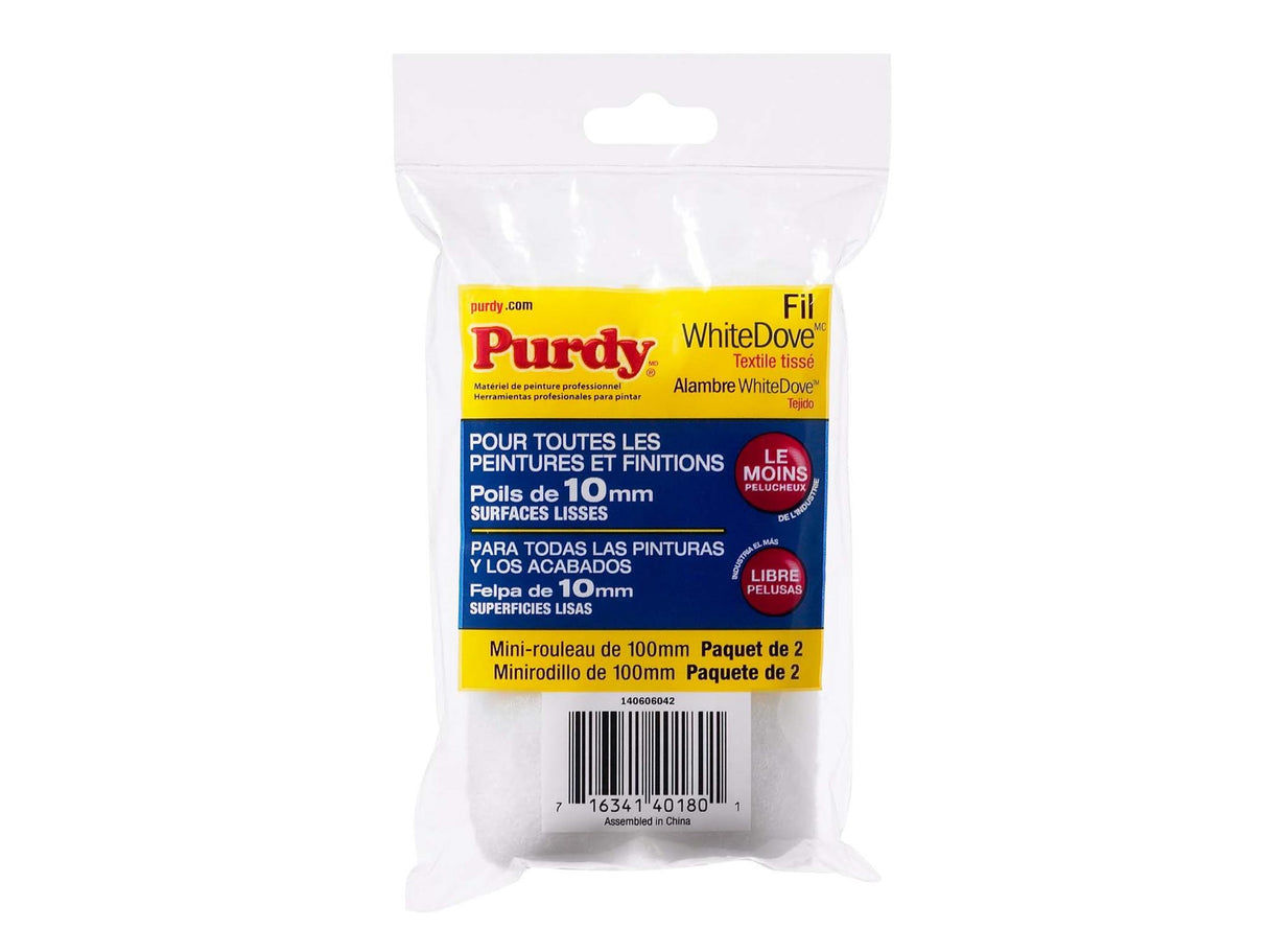 Purdy® Mini White Dove Sleeve 100 x 10mm (4 x 3/8in) (Pack 2)
