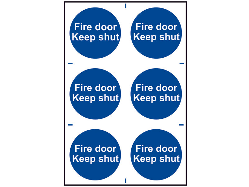 Scan Fire Door Keep Shut - 6 PVC Signs 100 x 100mm