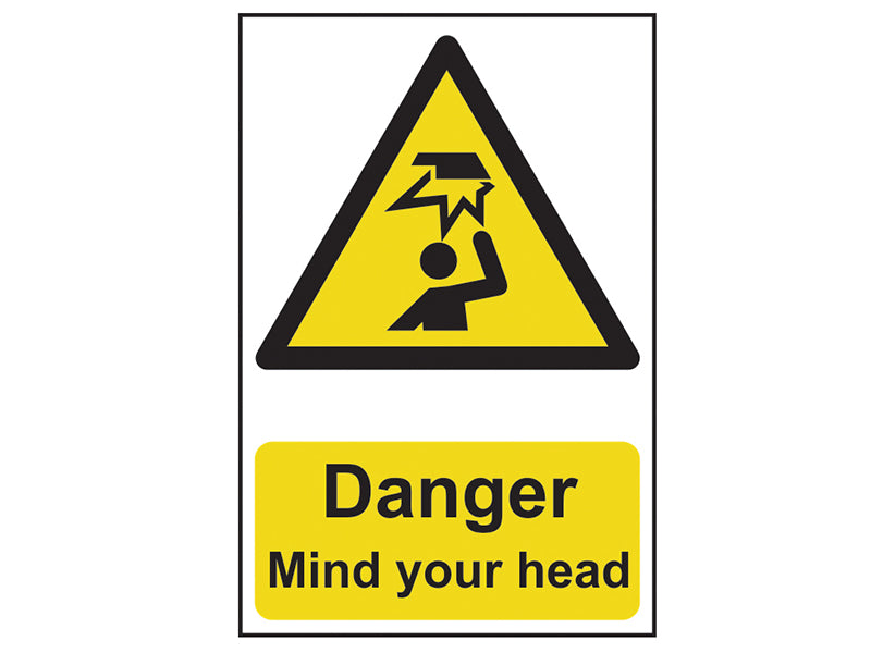Scan Danger Mind Your Head - PVC Sign 200 x 300mm