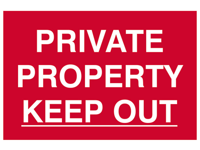 Scan Private Property Keep Out - PVC Sign 300 x 200mm