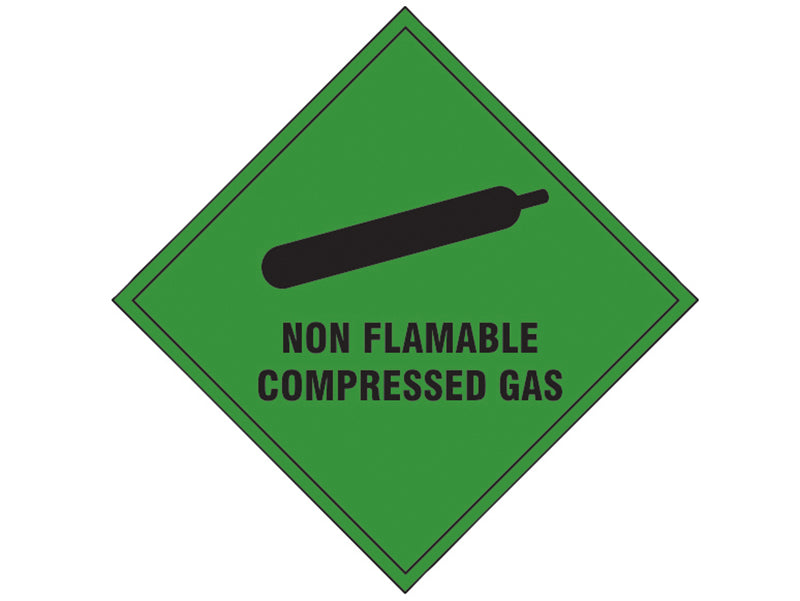 Scan Non Flammable Compressed Gas - Self Adhesive Vinyl Sign 100 x 100mm