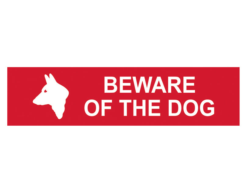Scan Beware Of The Dog - PVC Sign 200 x 50mm