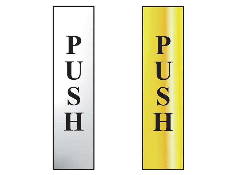 Scan Sign: Push (Vertical)