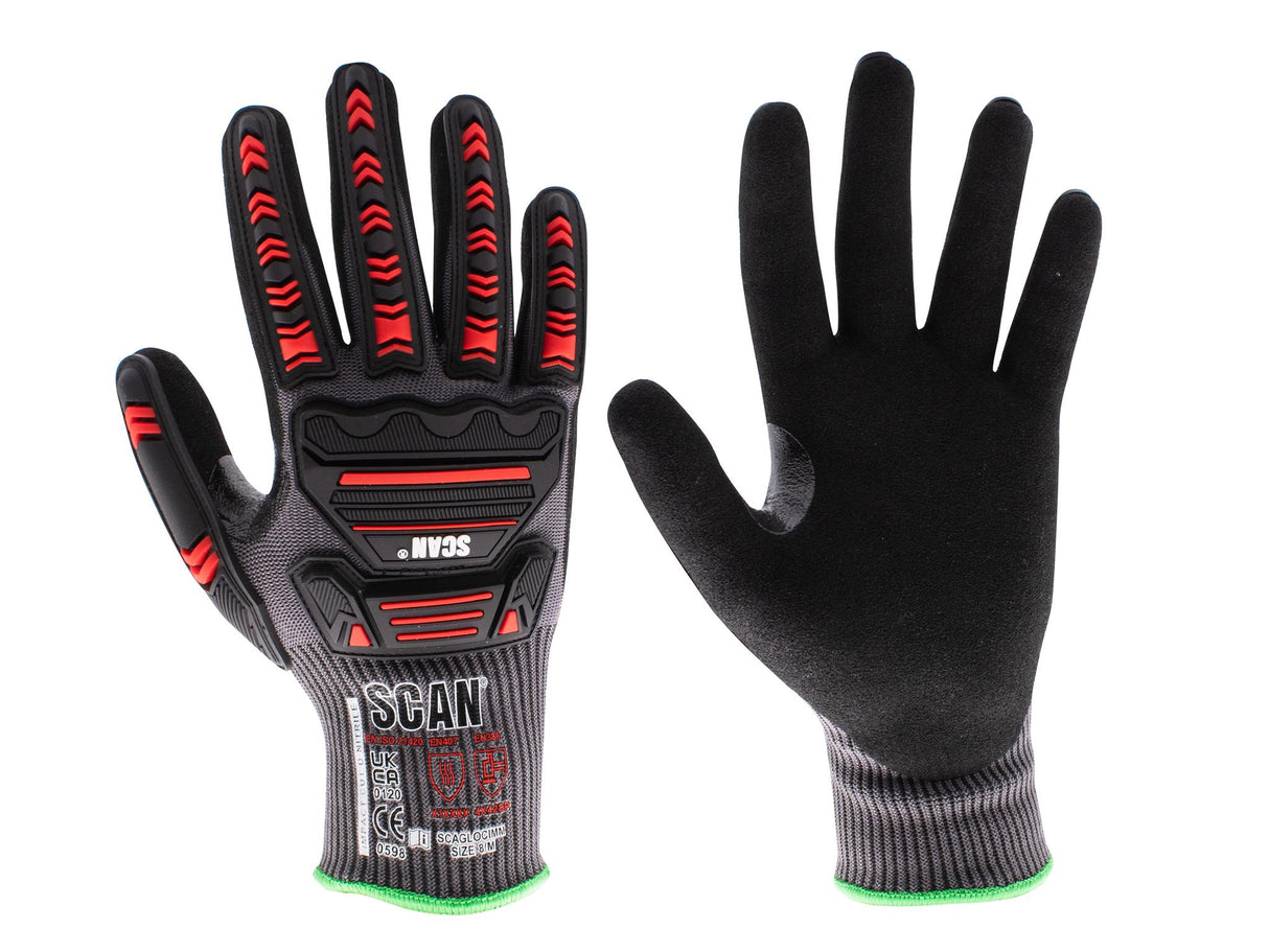 Scan Nitrile Palm Impact Cut D Gloves