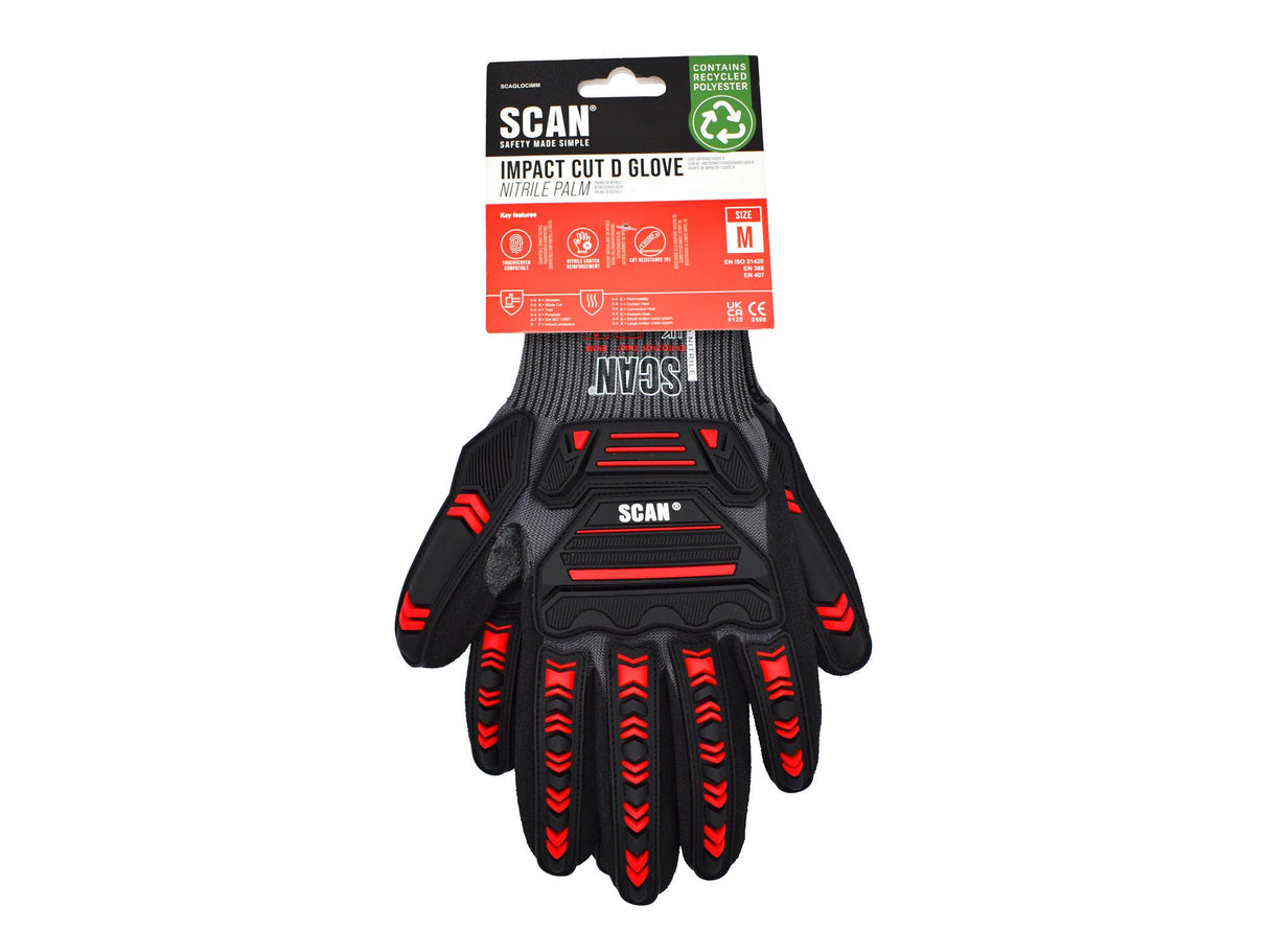 Scan Nitrile Palm Impact Cut D Gloves