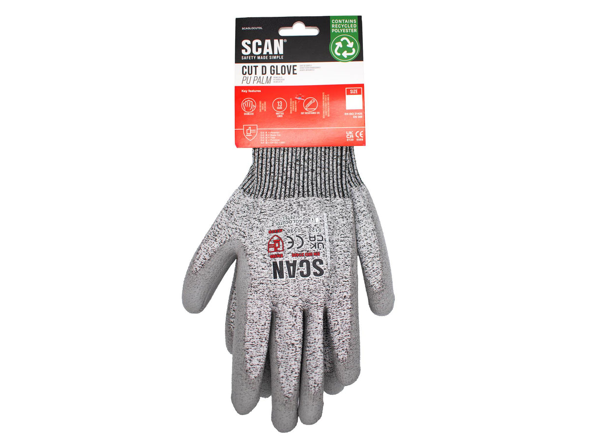 Scan PU Palm Cut D Gloves