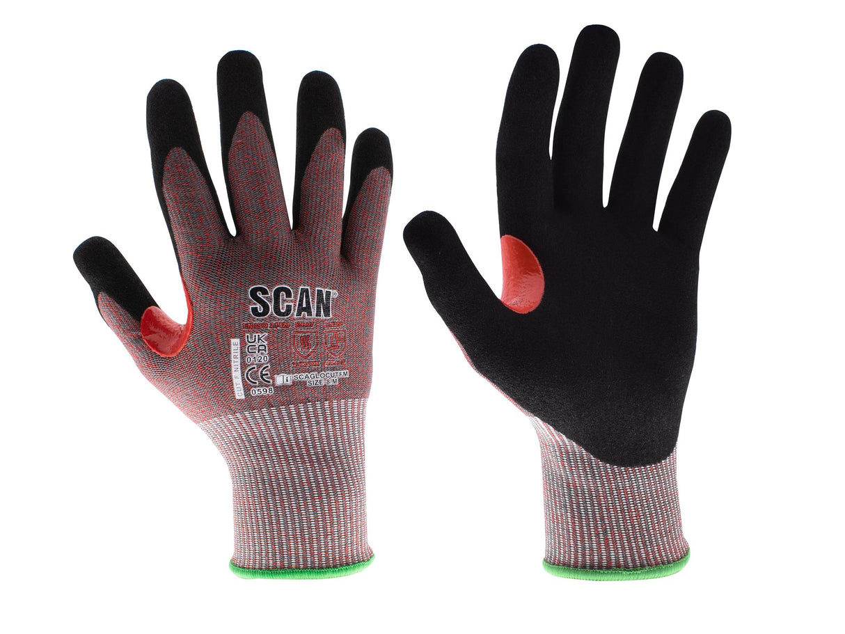 Scan Nitrile Palm Cut F Gloves