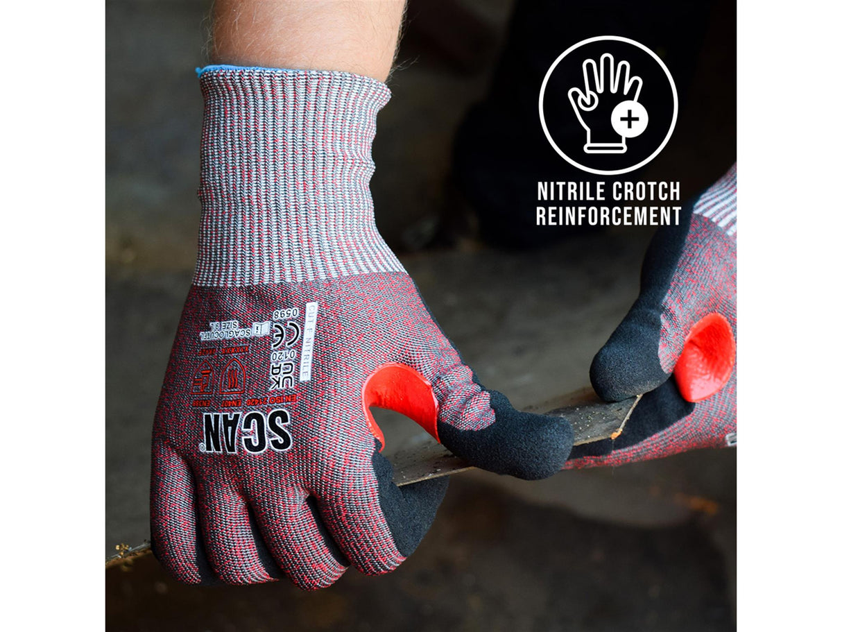 Scan Nitrile Palm Cut F Gloves