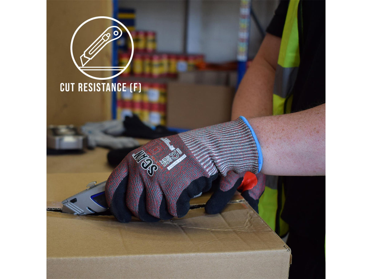 Scan Nitrile Palm Cut F Gloves