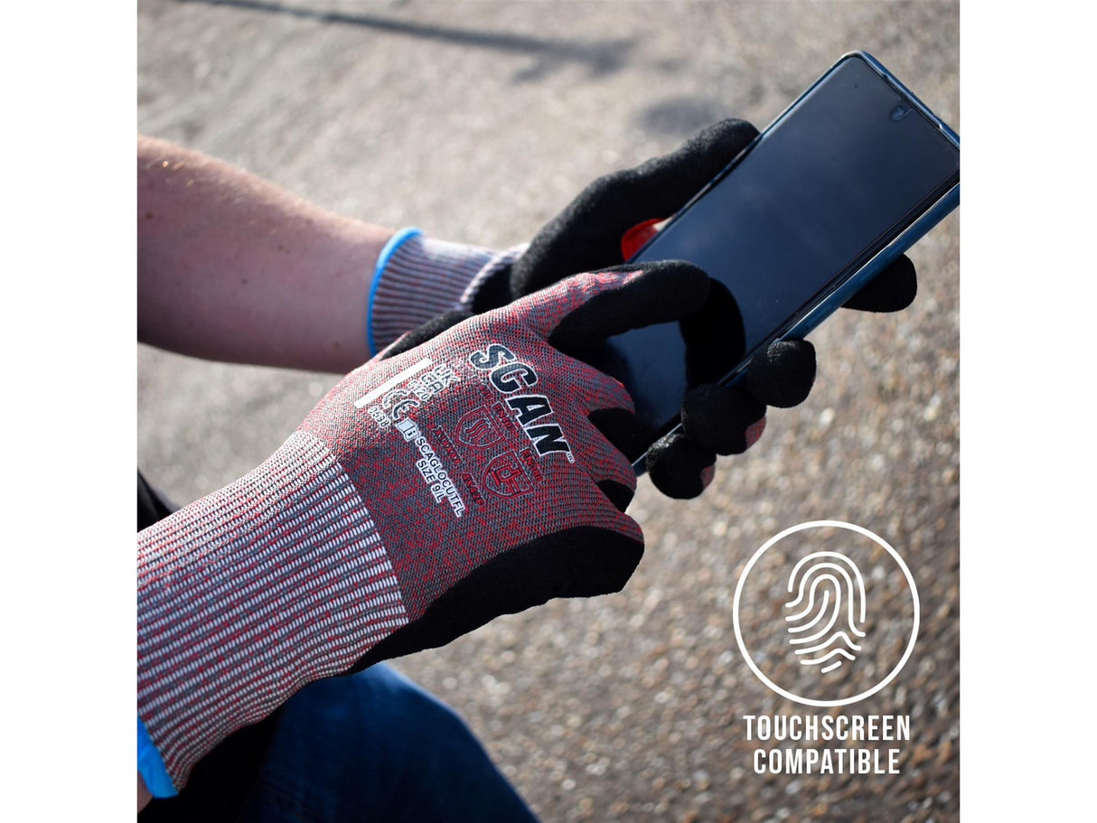 Scan Nitrile Palm Cut F Gloves