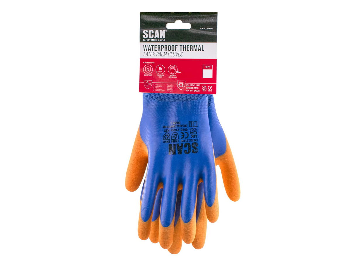 Scan Thermal Waterproof Latex Coated Gloves