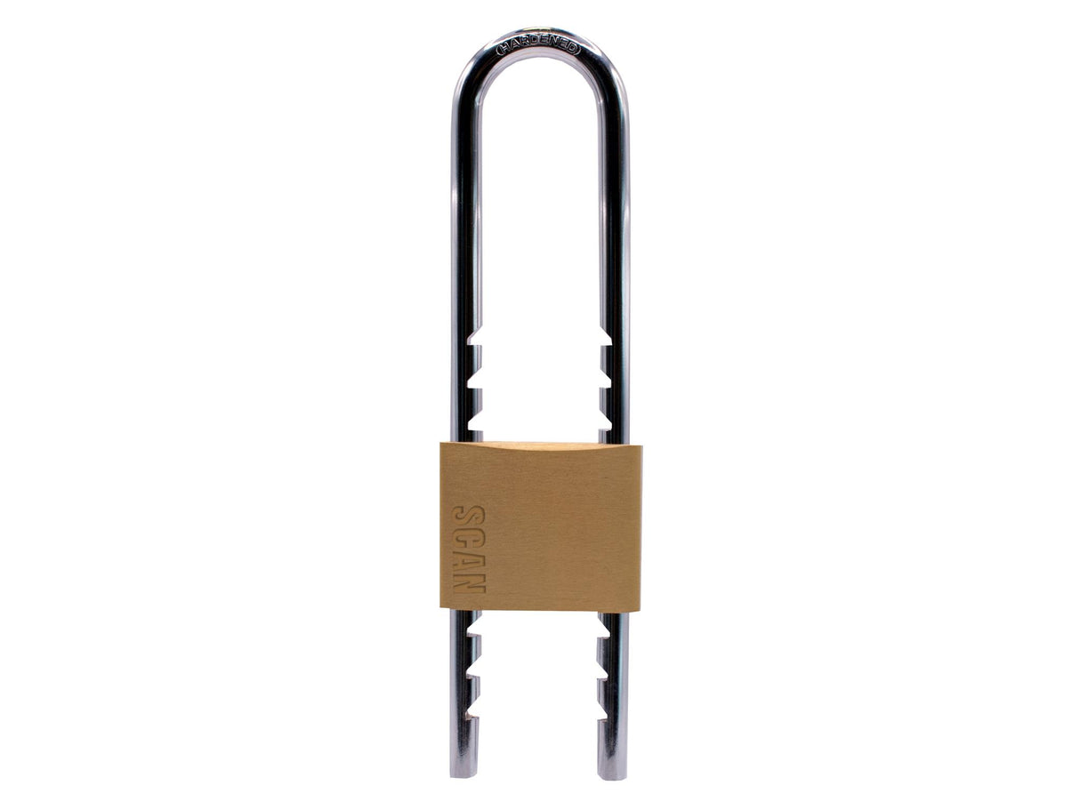 Scan Brass Padlock 50mm Sliding Shackle