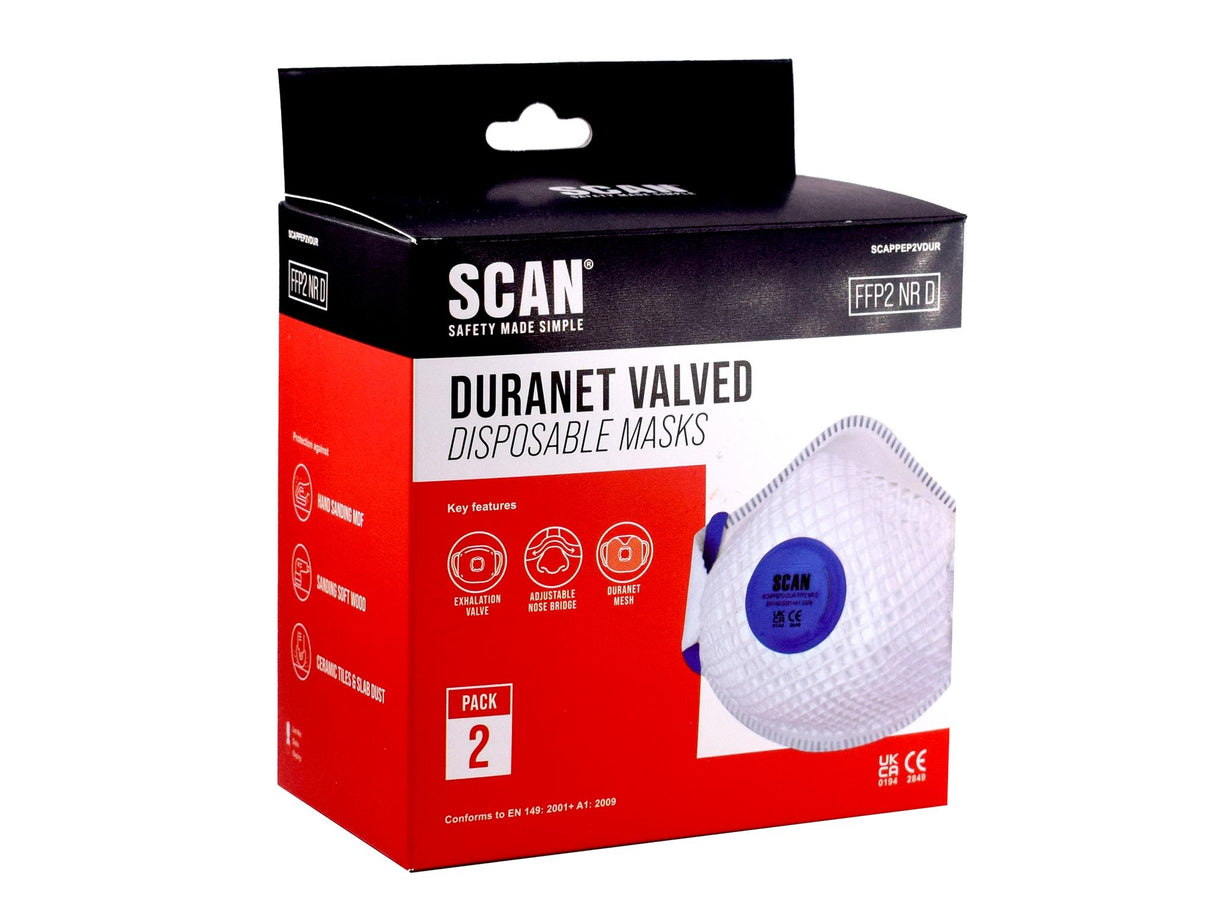 Scan Moulded Duranet Disposable Mask FFP2 (Pack of 2)