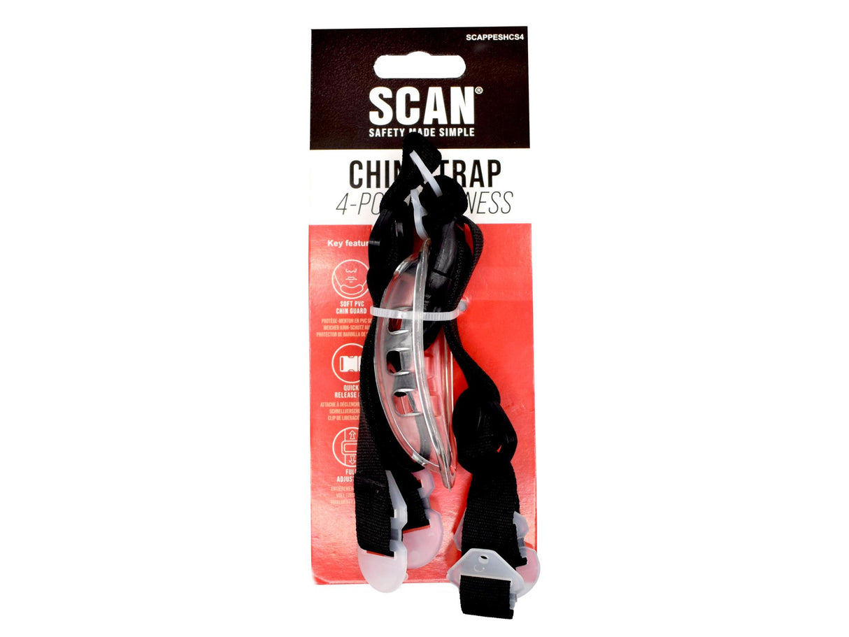 Scan 4 Point Safety Helmet Chin Strap