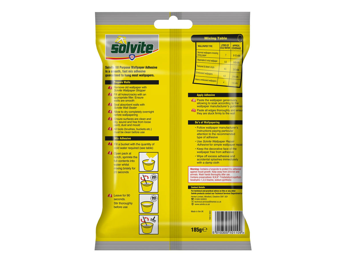 Solvite All Purpose Extra Strong Wallpaper Paste