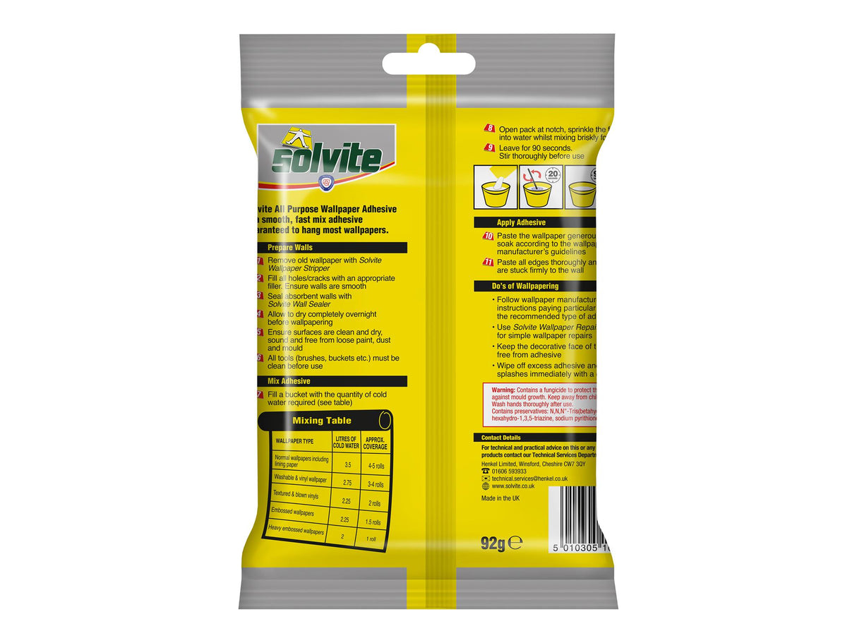 Solvite All Purpose Extra Strong Wallpaper Paste
