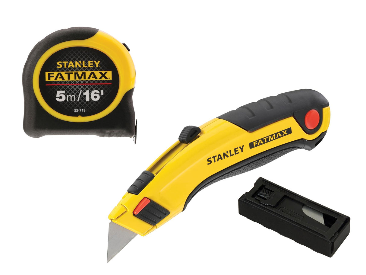 STANLEY® FatMax® Triple Pack - Tape, Retractable Knife and Blades