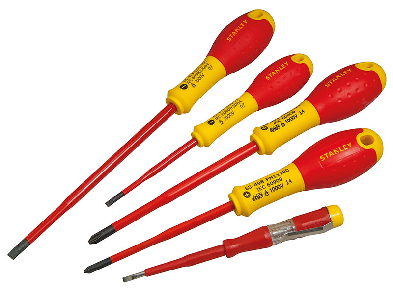 STANLEY® FatMax® VDE Insulated Screwdriver Set, 5 Piece Plusminus