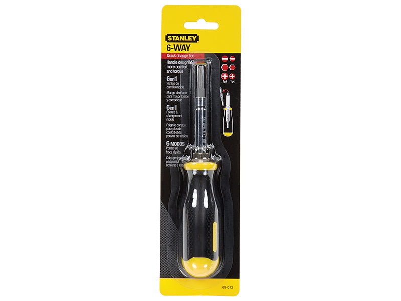 STANLEY® 6-Way Screwdriver Carded