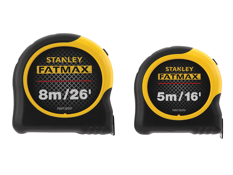 STANLEY® FatMax® Classic Tape Twin Pack 5m/16ft + 8m/26ft (Width 32mm)