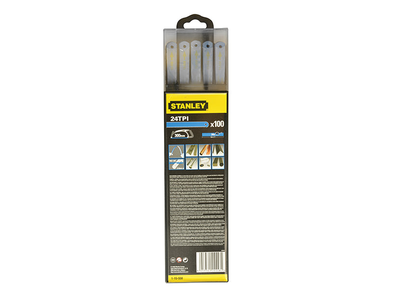 STANLEY® Bi-Metal Hacksaw Blade 300mm (12in) x 24 TPI Pack 100