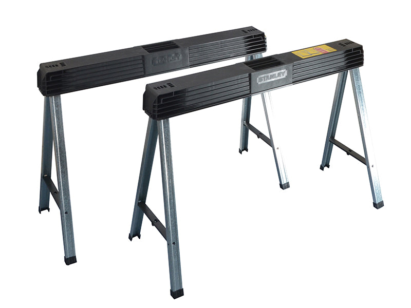 STANLEY® Folding Metal Leg Sawhorses (Twin Pack)