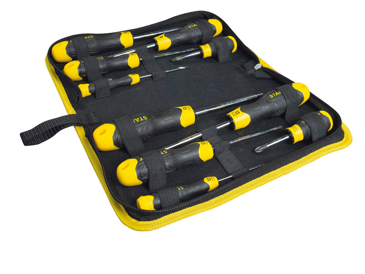 STANLEY® CUSHION GRIP™ Screwdriver Set in Wallet, 10 Piece