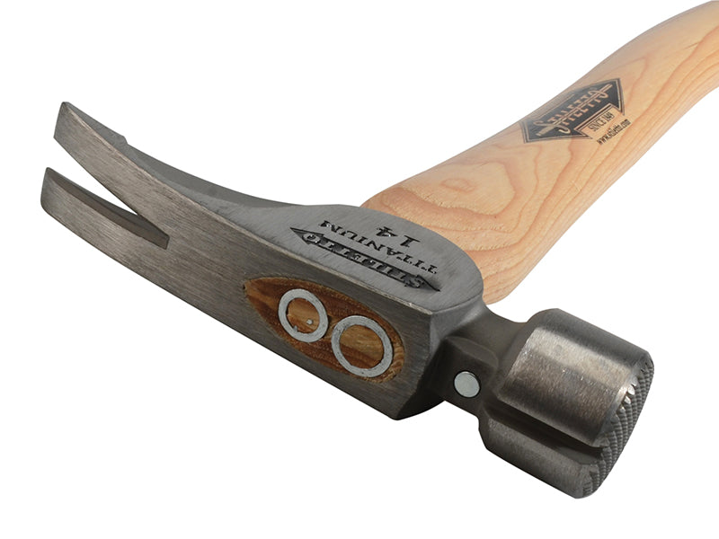 Stiletto Curved Titanium Hickory Hammer 18in