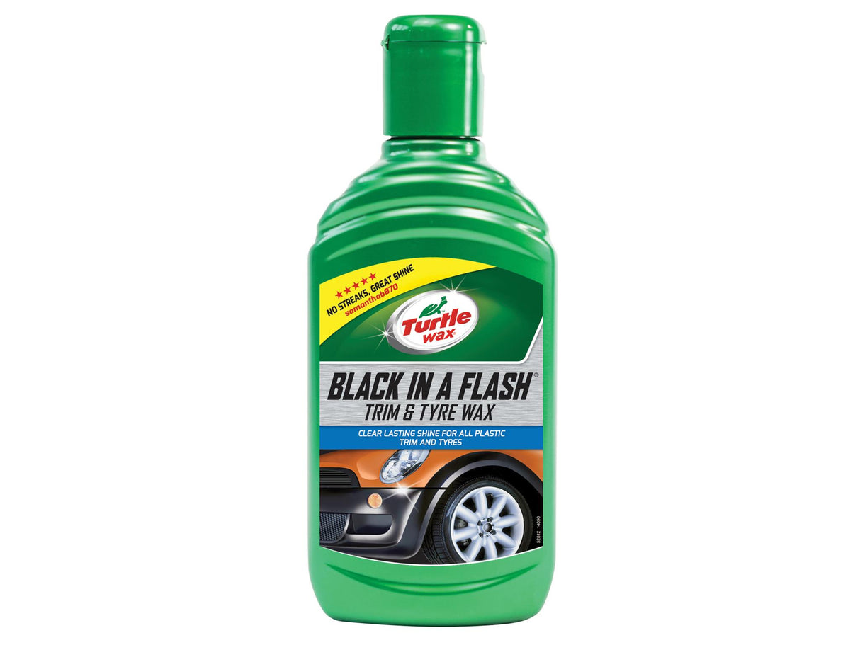 Turtle Wax Black in a Flash Trim & Tyre Wax 300ml