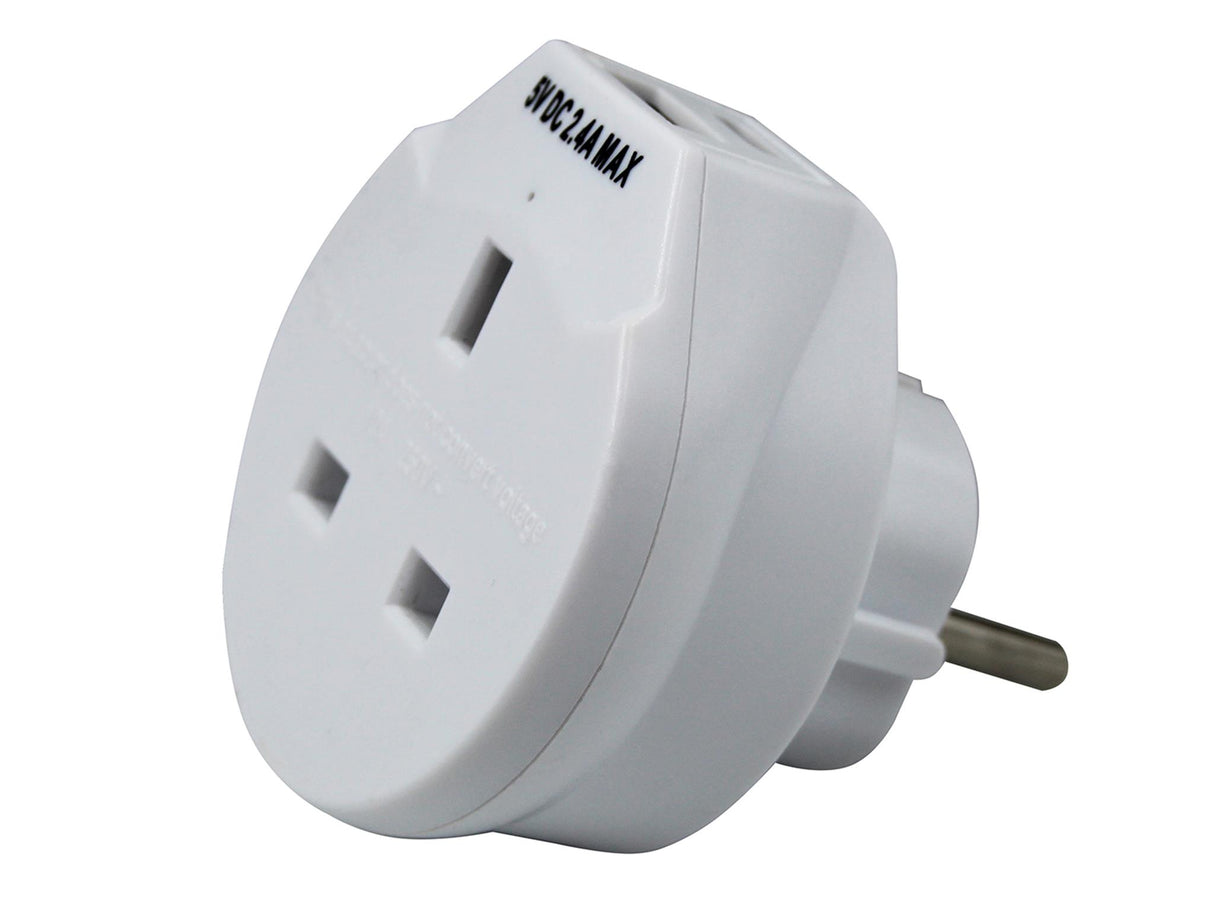 Uni-Com Travel Socket with USB Charger