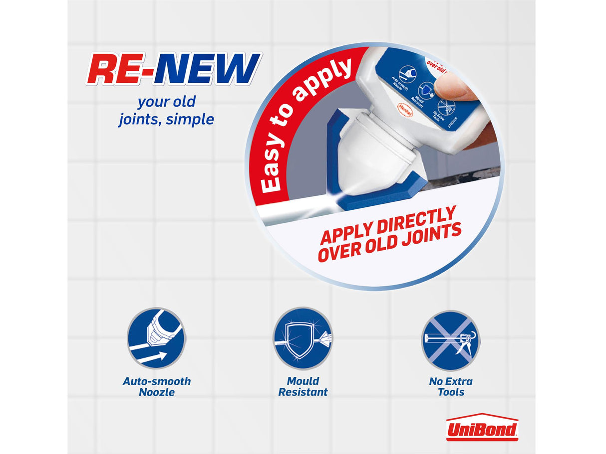 UniBond Silicone Sealant RE-NEW White 80ml