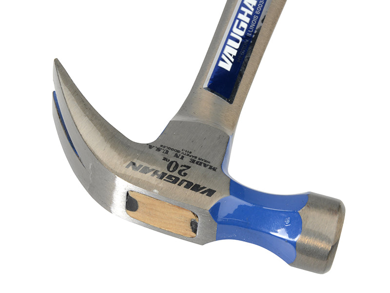 Vaughan Curved Claw Hammer, Solid Steel
