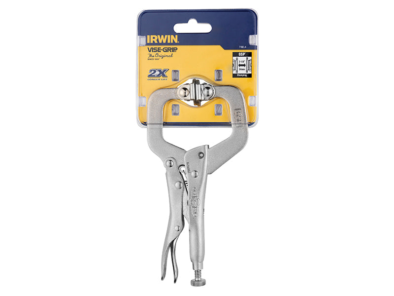IRWIN Vise-Grip Locking C-Clamp Swivel Pad