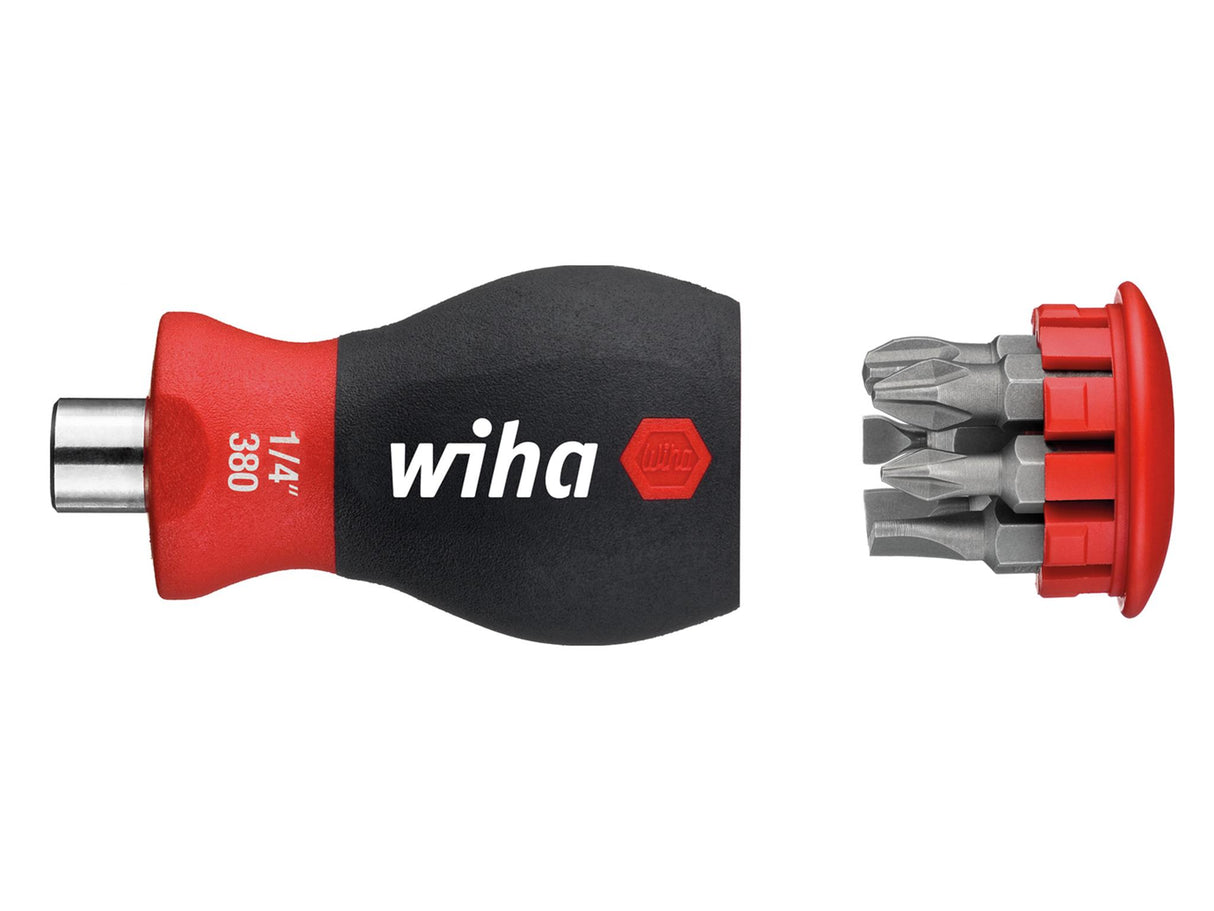 Wiha Magnetic SoftFinish® Stubby Screwdriver with Bit Magazine (SL, PH)