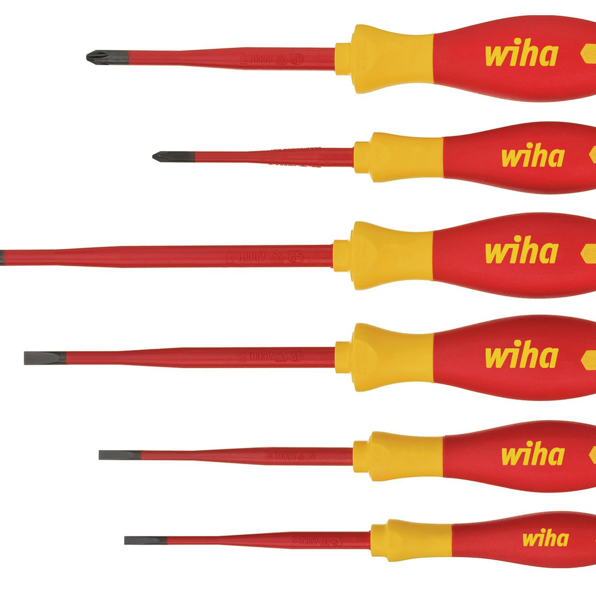 Wiha SoftFinish® electric slimFix SL/PH Screwdriver Set, 6 Piece ...