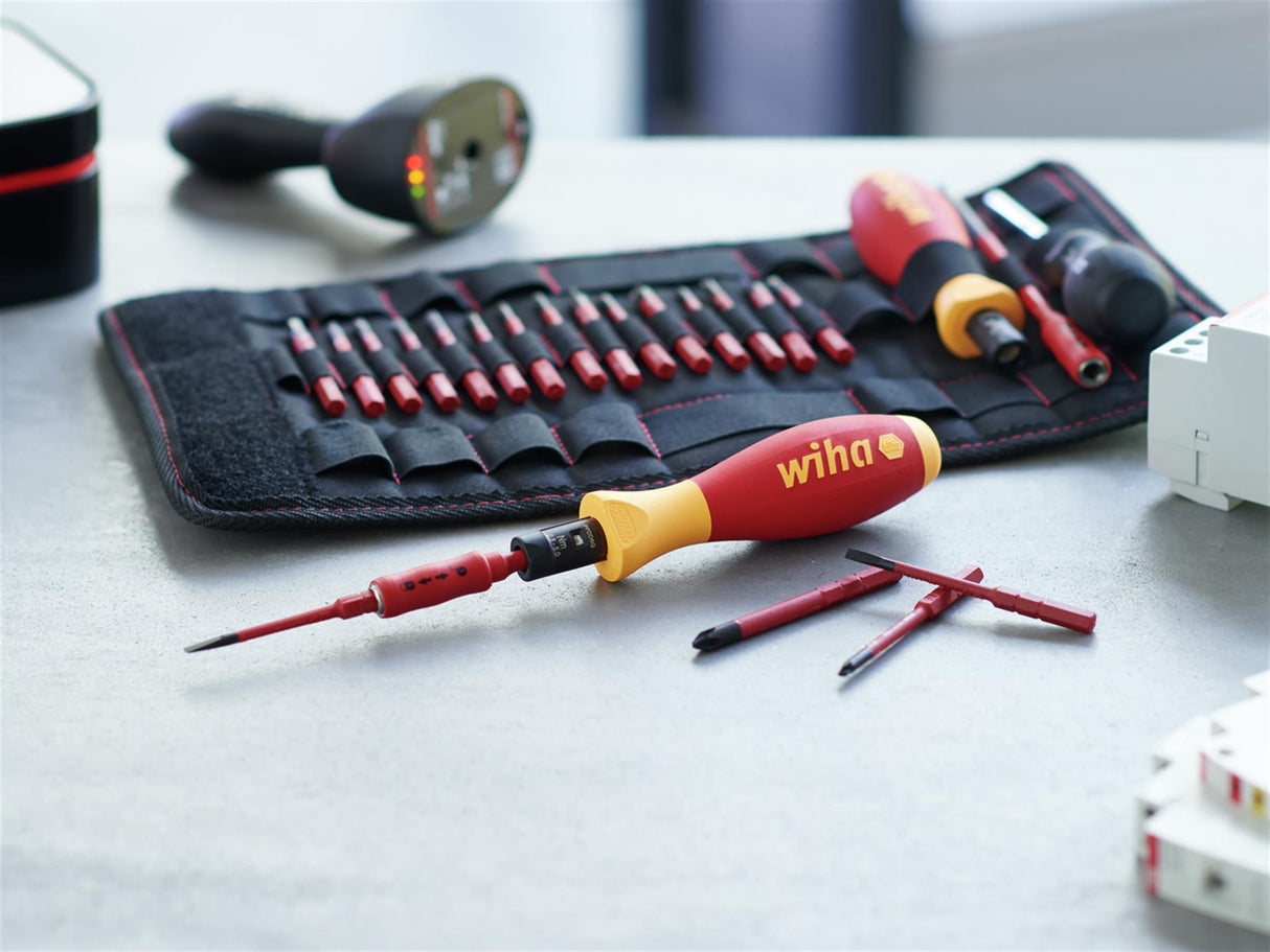 Wiha TorqueVario®-S electric Screwdriver Set, 19 Piece