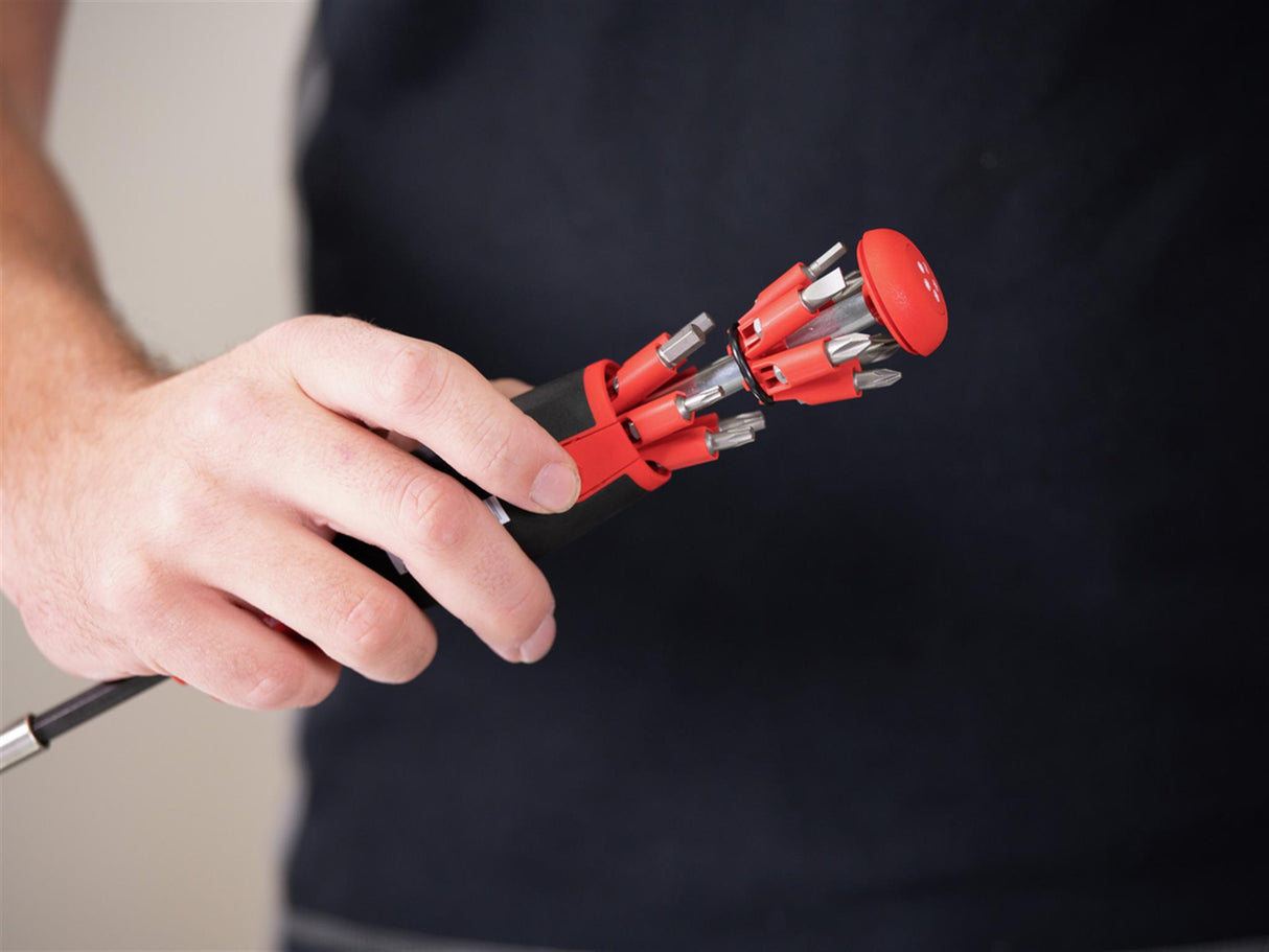 Wiha LiftUp 25 Magnetic Screwdriver with Bit Magazine (SL, PH, PZ, TX)