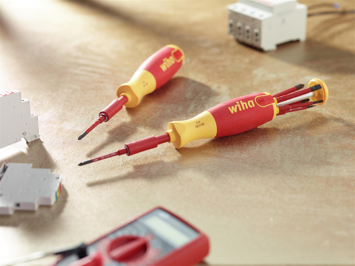 Wiha LiftUp electric Bit Magazine SL/PH Screwdriver Set, 6 Piece