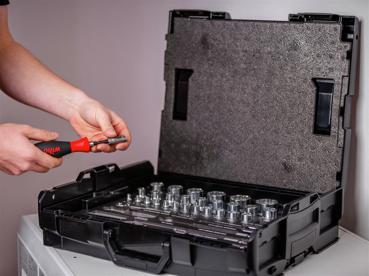 Wiha 1/4in & 1/2in Nut Driver & Bit Set, 60 Piece (inc. Case)