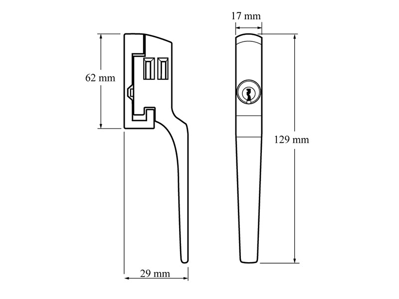 Yale Locks P115 Lockable Window Handle
