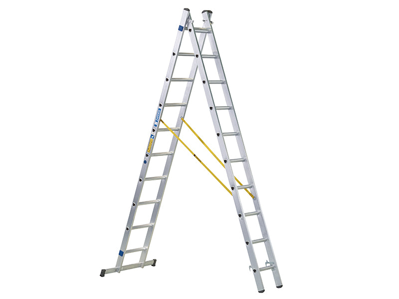 Zarges D-Rung Combination Ladder 2-Part 2 x 8 Rungs
