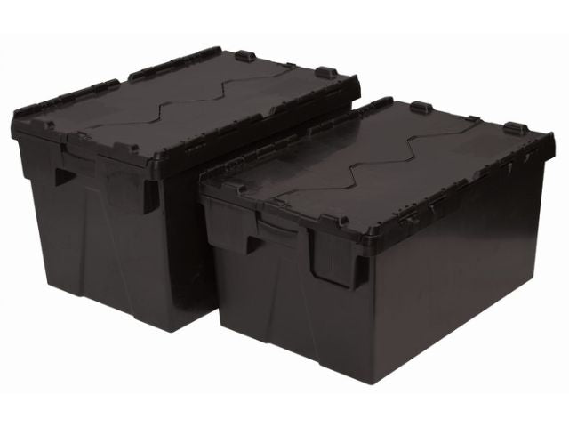 Black Euro Container C/W Attached Lid