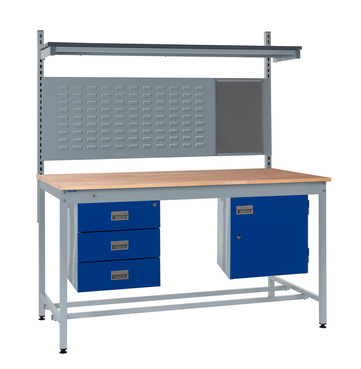 Kit 5 - 1200mm Square Tube Workbench With Accessories - Solid Beech Worktop