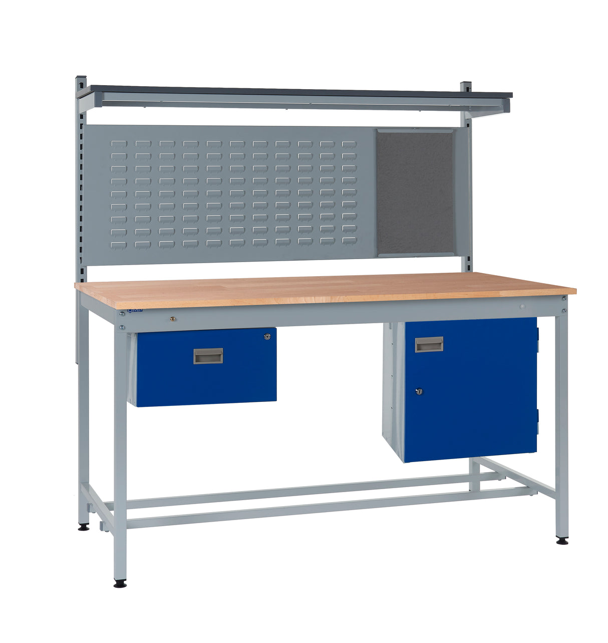 Kit 4 - 1800mm Square Tube Workbench With Accessories - Solid Beech Worktop