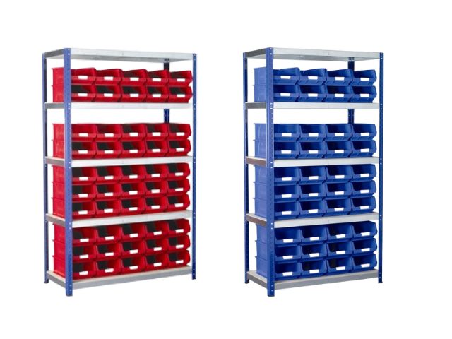 Heavy-Duty Shelving Storage Bin Kit