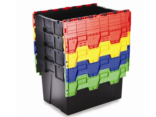 56L Euro Container C/W Attached Lid