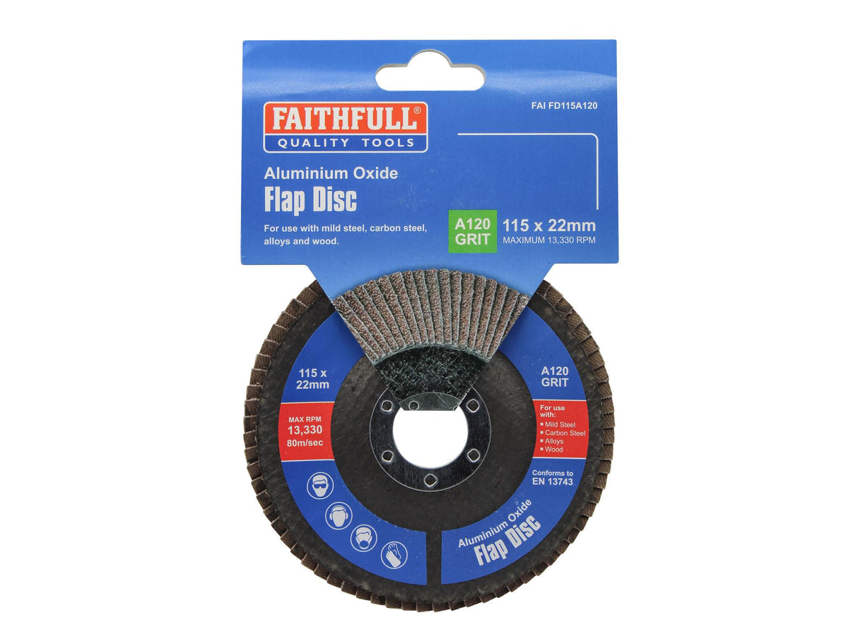 Faithfull Aluminium Oxide Flap Discs