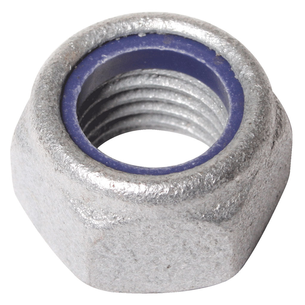 M8 DIN985 Type T Nylon Insert Nut Class 6 Mechanical Galvanised Boxed - 200 box qty